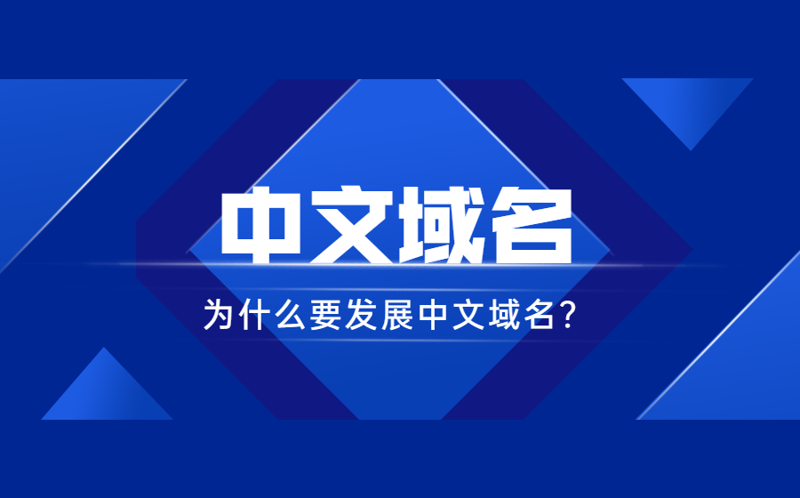 为什么要发展中文域名？