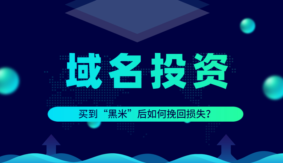 【域名投资】买到“黑米”后如何挽回损失？