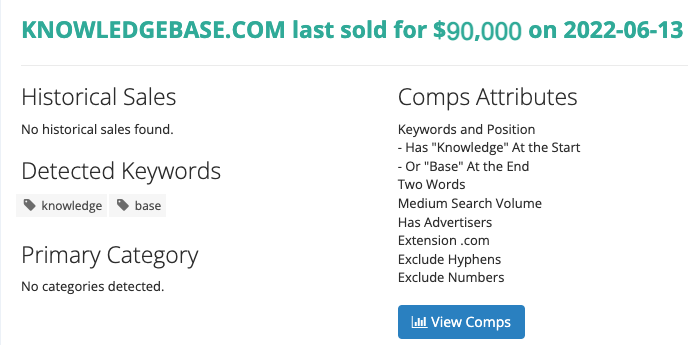词组域名Knowledgebase.com以9万美元售出