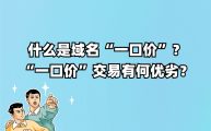 什么是域名“一口价”？“一口价”交易有何优劣？