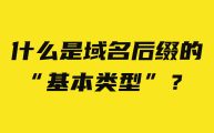 什么是域名后缀的“基本类型”？