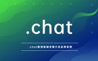 .chat新顶级域名简介及应用实例