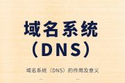 域名系统（DNS）的作用及意义