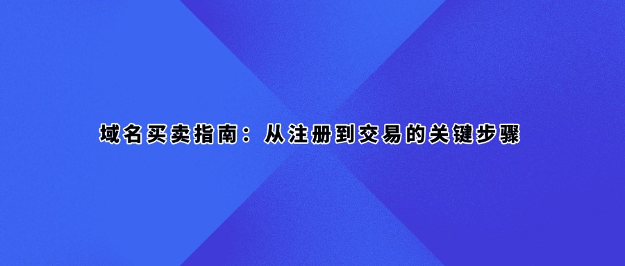 域名买卖指南:从注册到交易的关键步骤